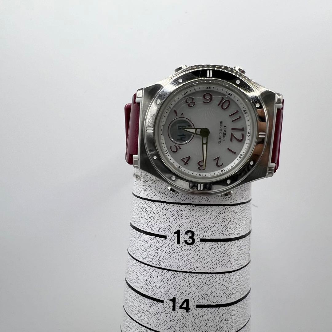 値下げCASIO LWA-M143-4AJFウェーブセプター電波ソーラーパープル