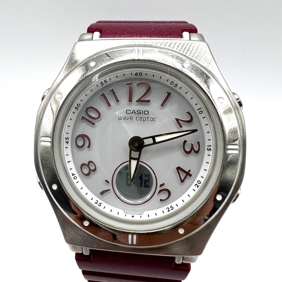 値下げCASIO LWA-M143-4AJFウェーブセプター電波ソーラーパープル