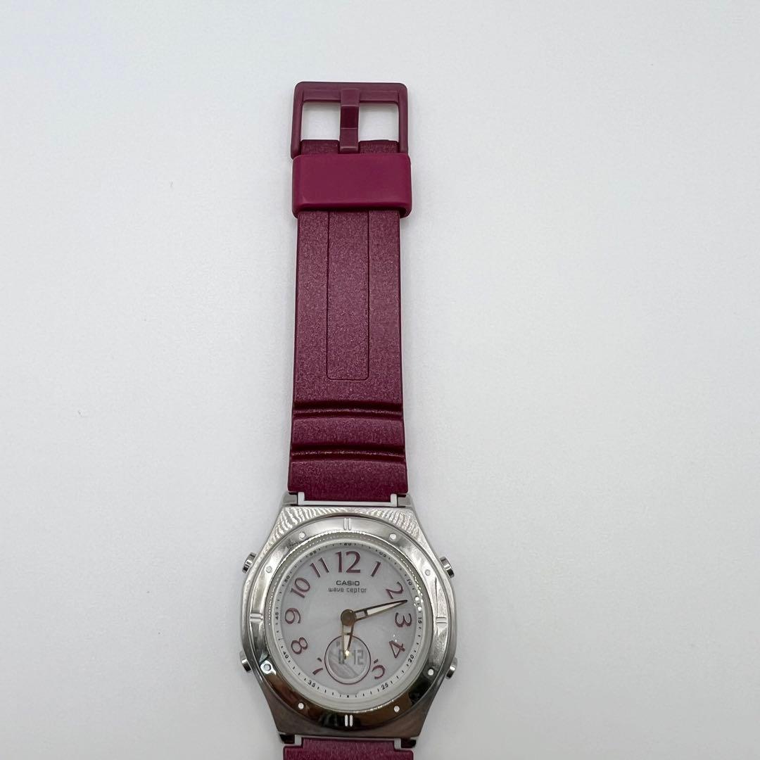 値下げCASIO LWA-M143-4AJFウェーブセプター電波ソーラーパープル