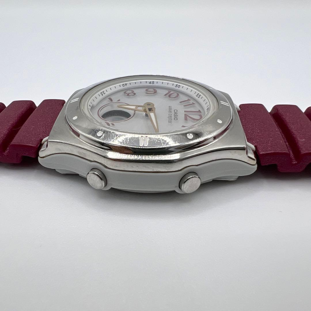 値下げCASIO LWA-M143-4AJFウェーブセプター電波ソーラーパープル