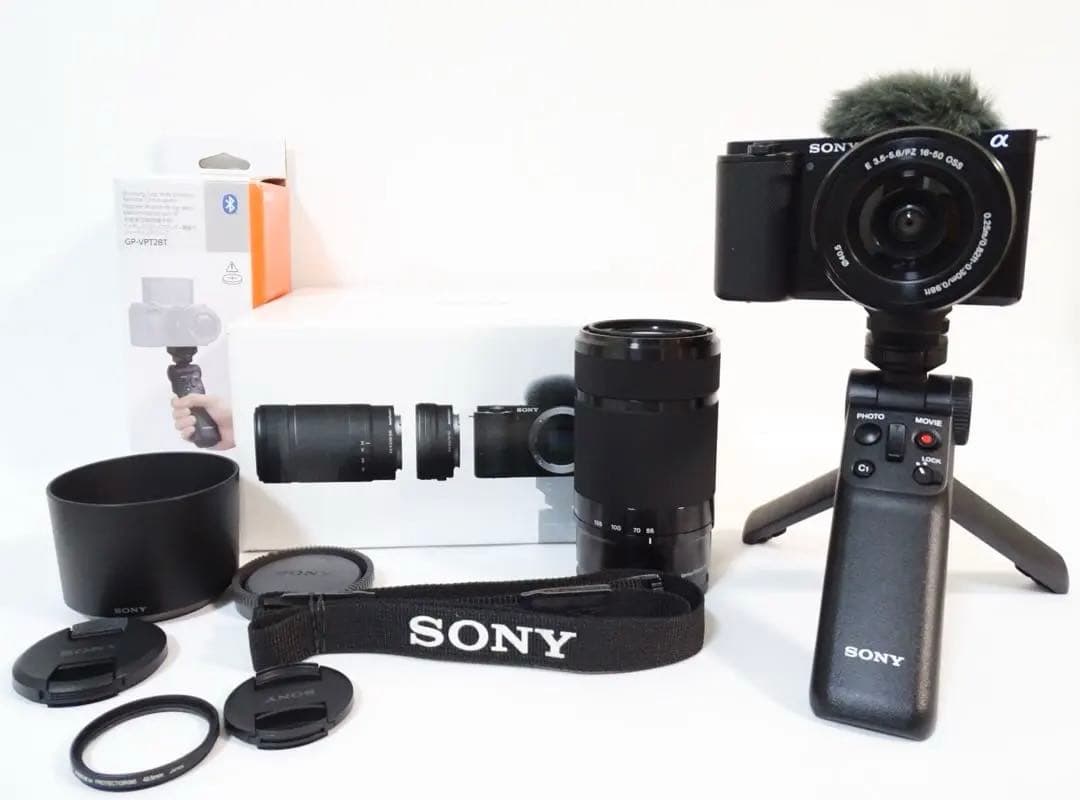 ◆美品◆ SONY ZV-E10 VLOGCAM ダブルレンズ グリップ付き