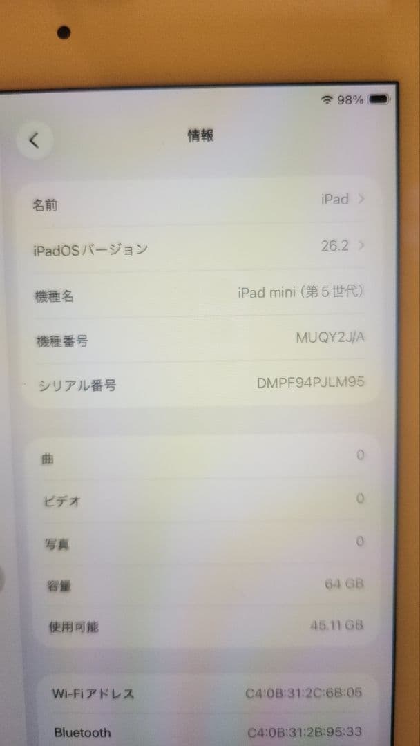 【美品】iPad mini(第5世代) 64GB Wi-Fiモデル ピンク