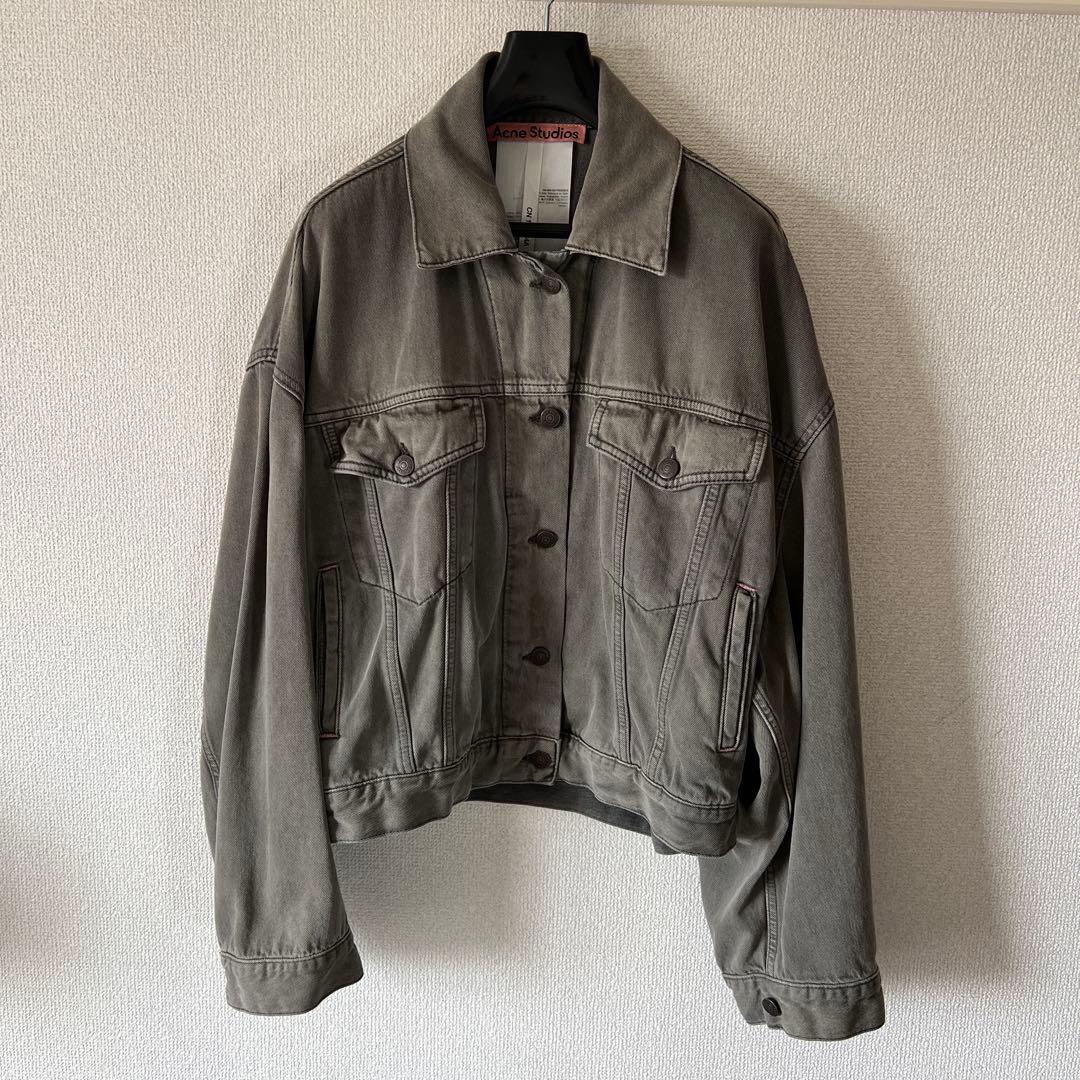 acne studios クロップドデニムジャケット ウォッシュド ブラック