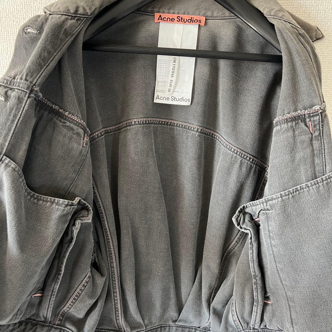 acne studios クロップドデニムジャケット ウォッシュド ブラック