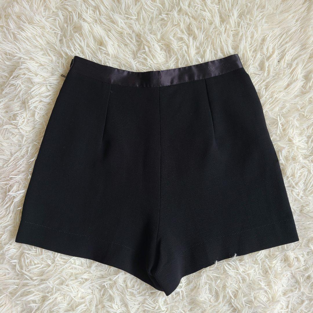 極美品✨L ドルチェアンドガッバーナ ショートパンツ 春夏 ブラック サテン