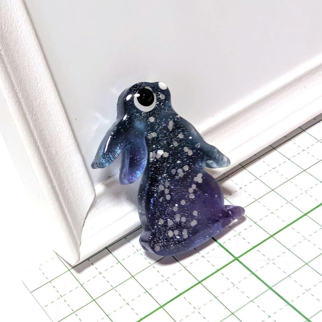 ひまうい様　2.3 ウサギ　レジンヘアゴム　２　静かな夜に自分だけの時間