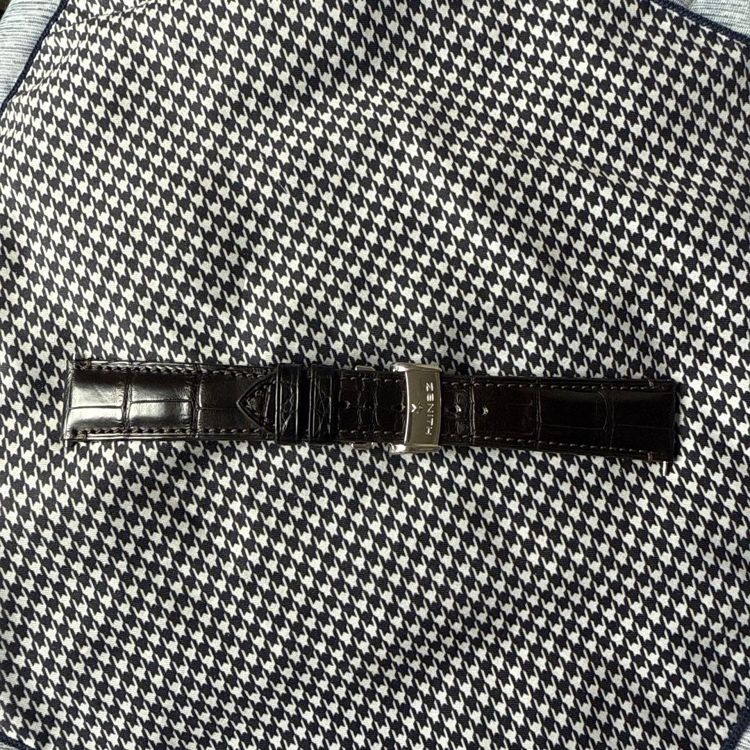 ZENITH純正Dバックルクロコベルト