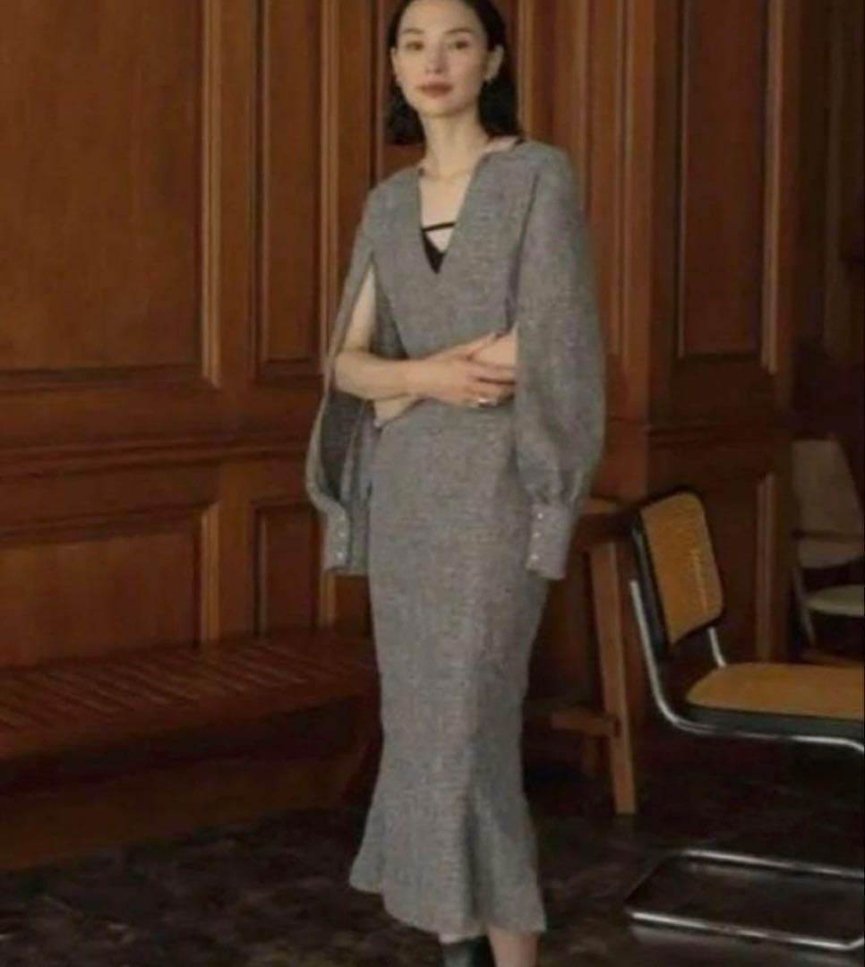 KNUTH MARF tweed mermaid OPマーメイドワンピース