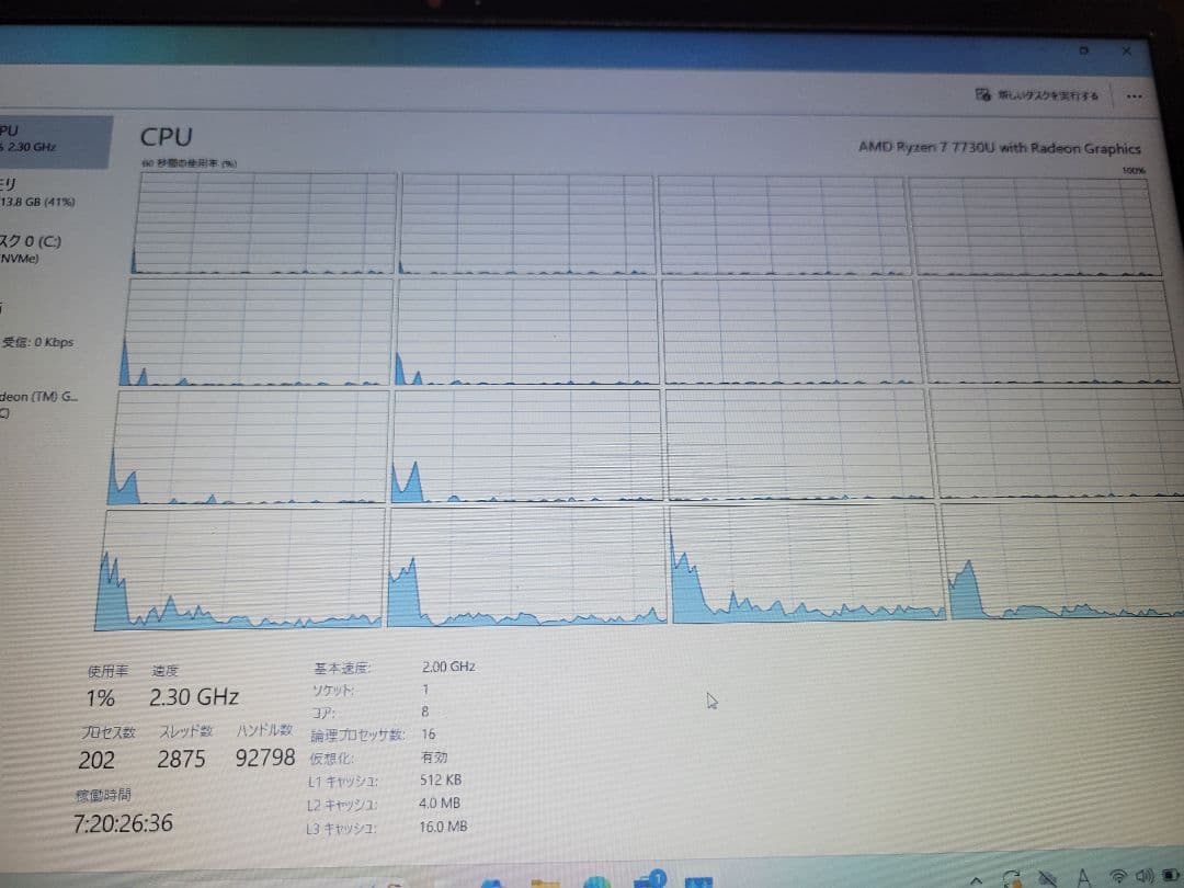 ryzen7 7730u 16GB 500GB IDEAPAD 15.6インチ