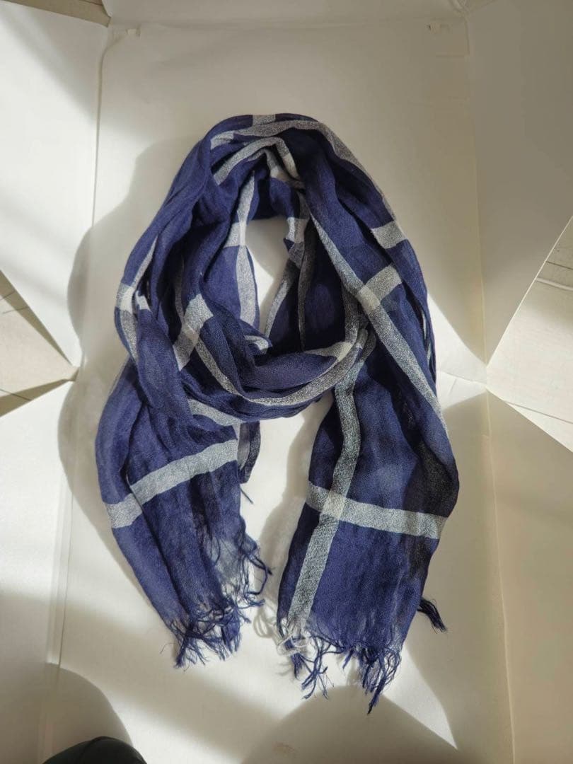 希少☆美品☆ヨウジヤマモト プリュス ノアール☆チェックストール☆マフラー