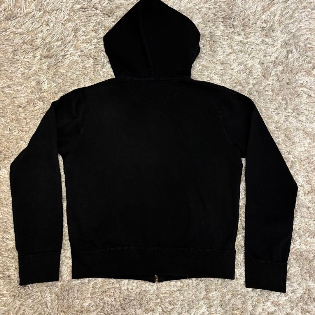 美品☆ポロ・ラルフローレン 黒 フルジップパーカー ブラック 裏起毛 Ｍ