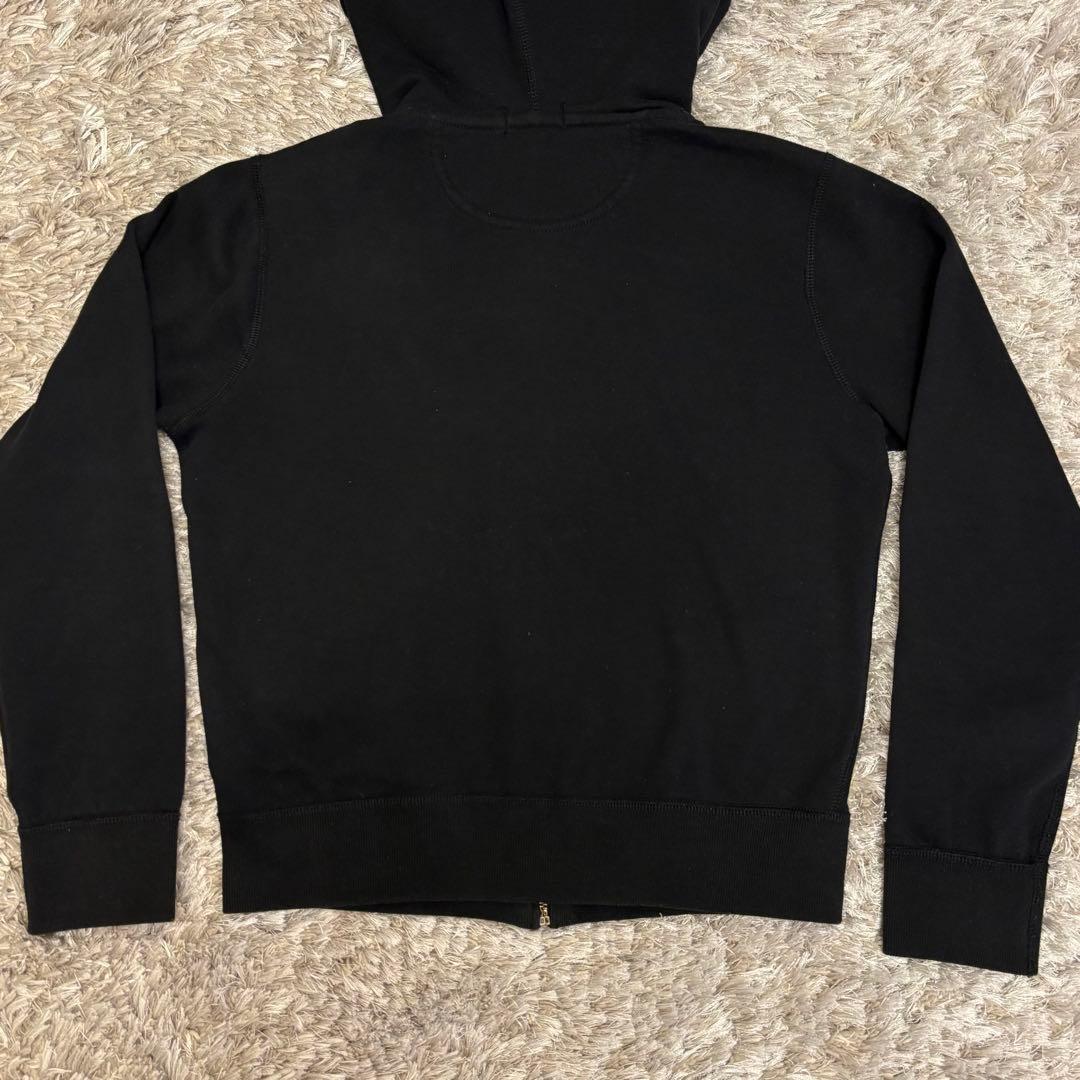 美品☆ポロ・ラルフローレン 黒 フルジップパーカー ブラック 裏起毛 Ｍ