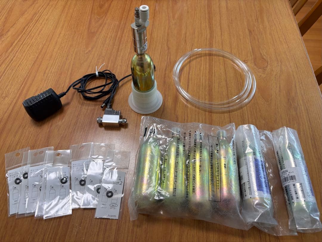 charm Leaf CO2 ボンベ6本 電磁弁 oリング付き