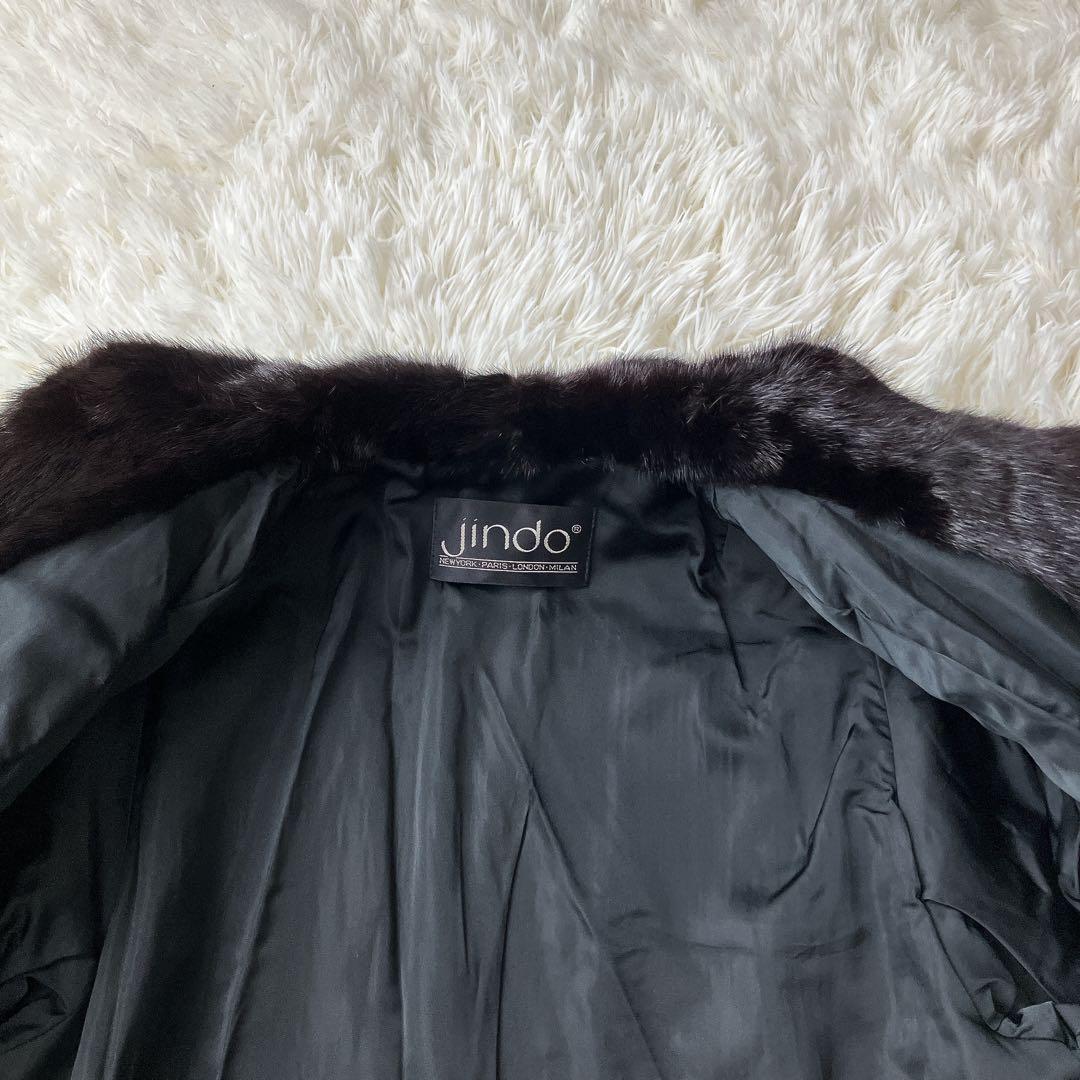 【美品】サガミンク ダークブラウン系 ファーコート リアルファー 本毛皮 銀サガ