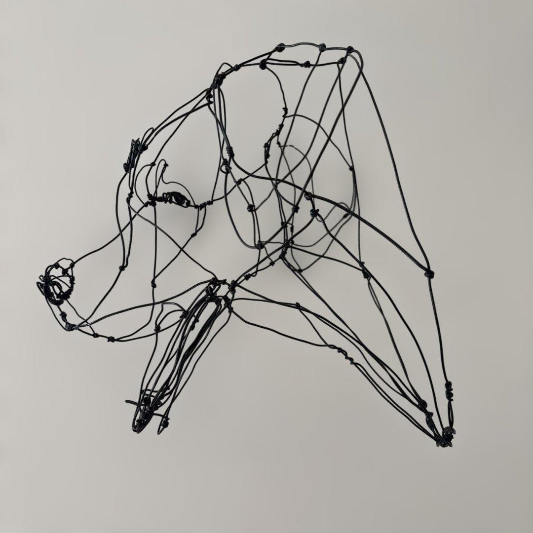 HAYU さん　ワイヤーアート 犬　ラブラドール　刻印付き