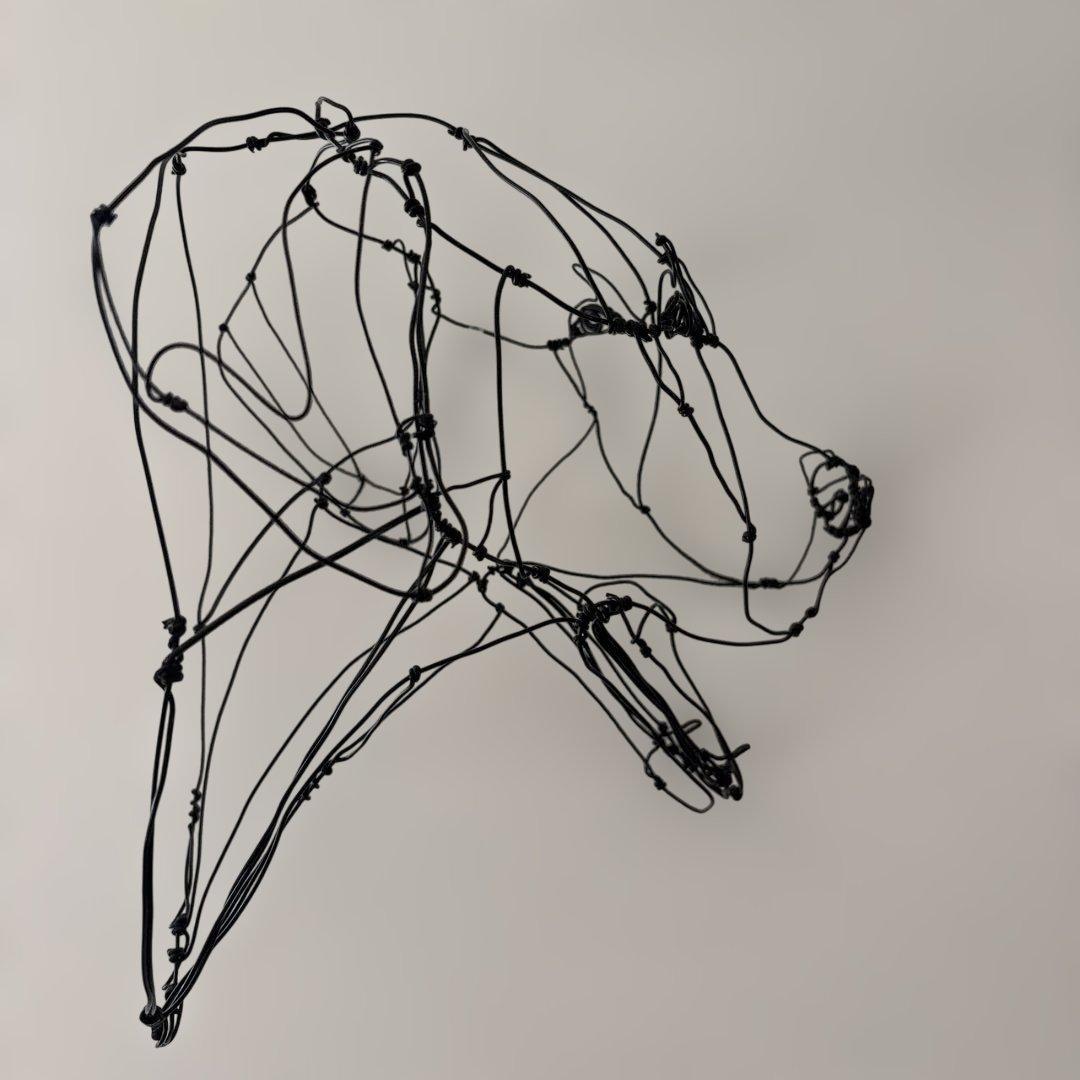 HAYU さん　ワイヤーアート 犬　ラブラドール　刻印付き