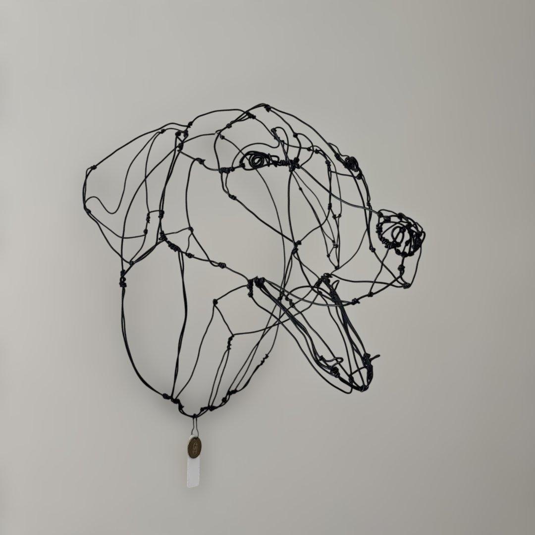 HAYU さん　ワイヤーアート 犬　ラブラドール　刻印付き