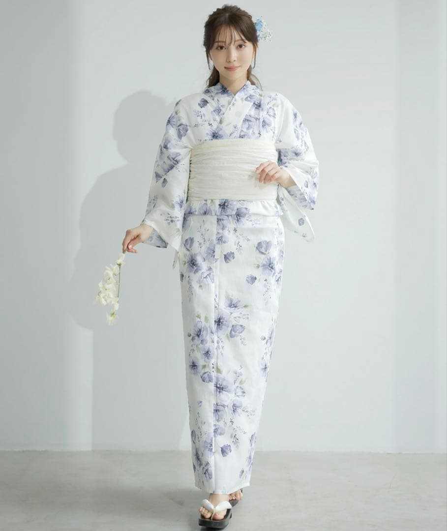 水彩の雪月花(涼) 2025 浴衣3点セット