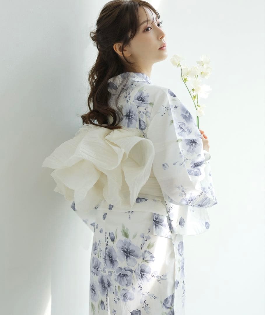 水彩の雪月花(涼) 2025 浴衣3点セット