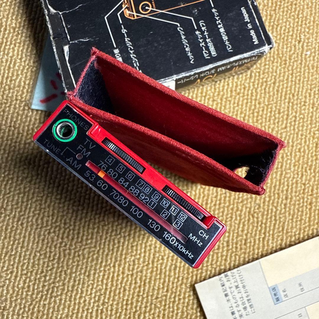 SONY SRF-15V ソニー TV/FM/AM ポケットラジオ レッド