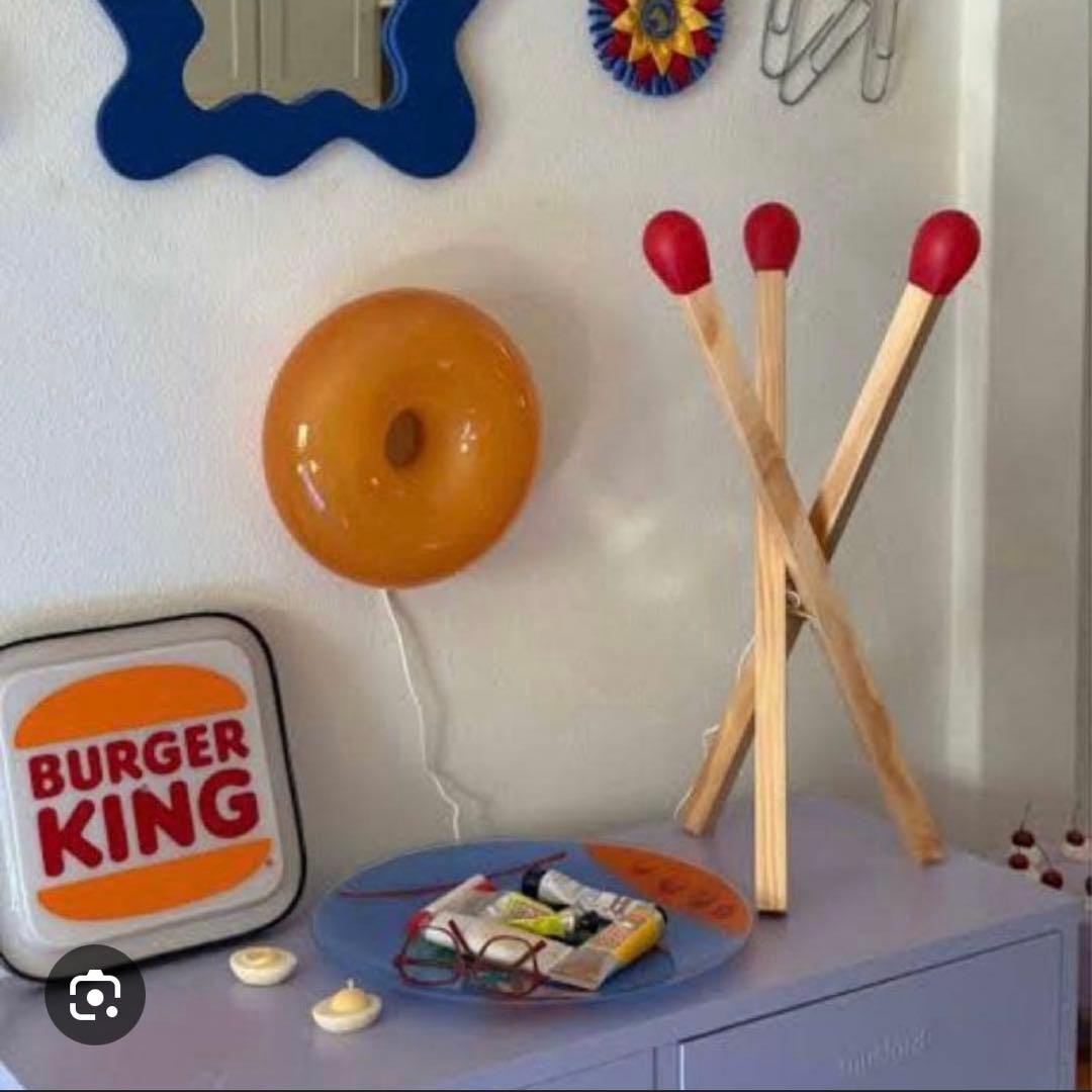 K*a様 IKEA STRÅLA ストローラ LEDフロアランプ マッチ棒 木製