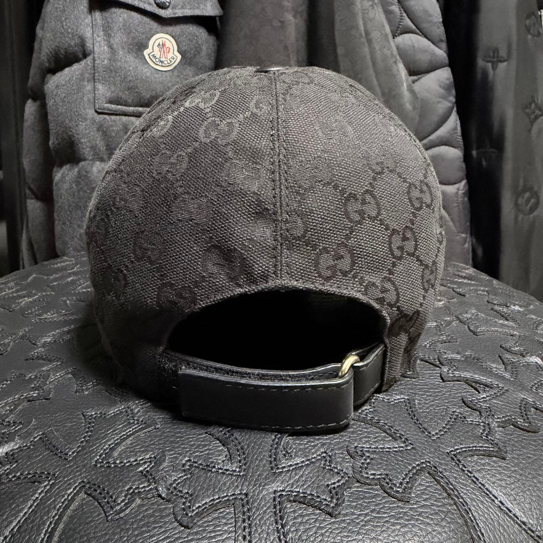 Gucci ブラック GGパターン キャップ