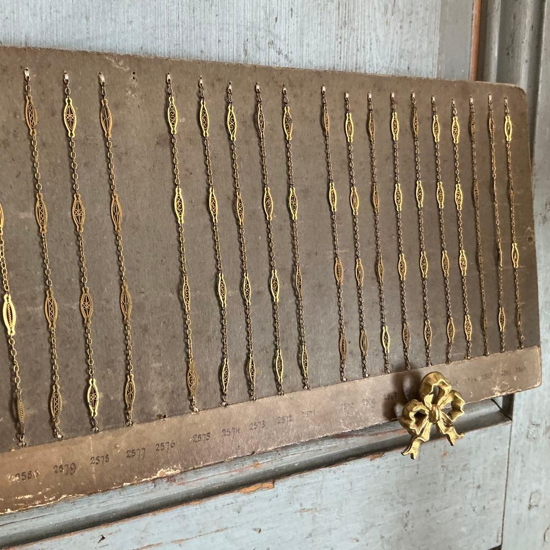 ＊希少＊　フランスアンティーク　フィリグリーチェーン　ジュエリー　サンプル　見本
