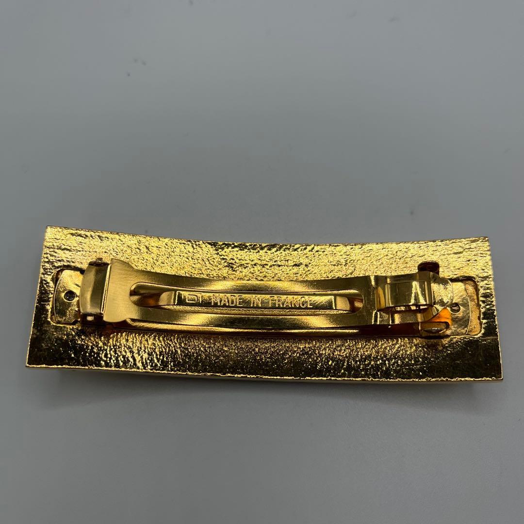 シャネル CHANEL ココマーク マトラッセ バレッタ 98P ゴールド