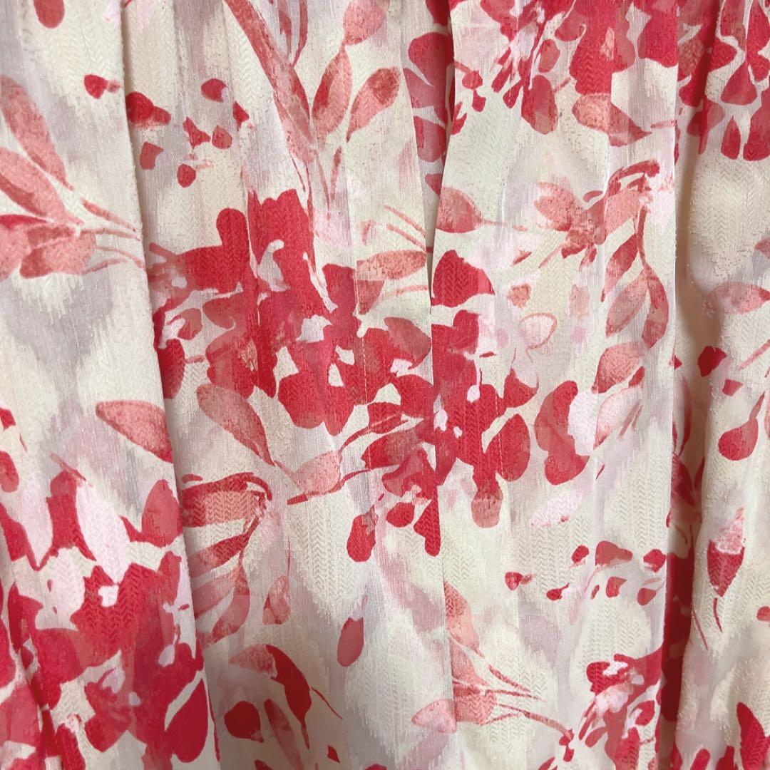 23SS エストネーション フラワープリントブラウス フリーサイズ