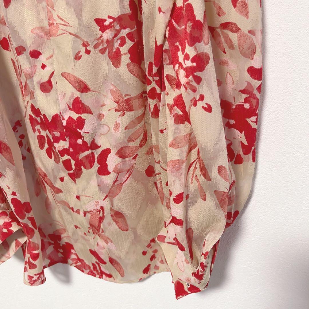 23SS エストネーション フラワープリントブラウス フリーサイズ