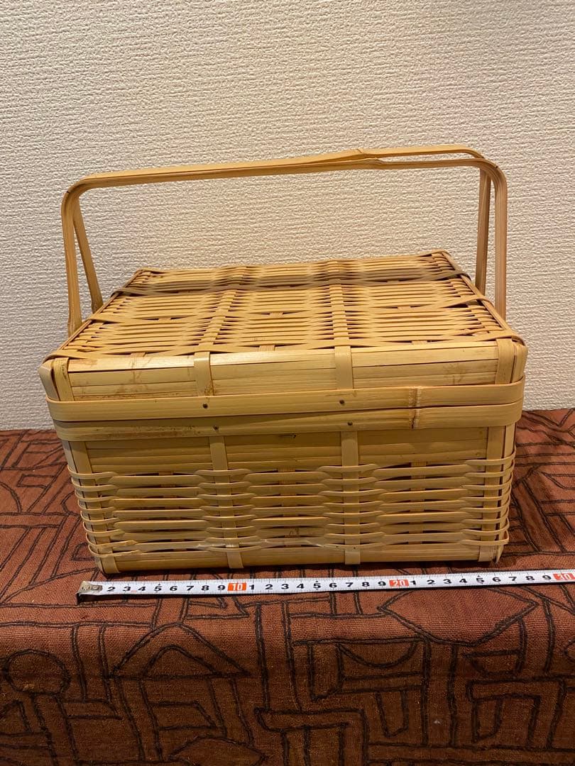 白竹　ピクニックバスケット　竹かご