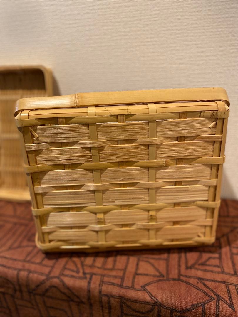 白竹　ピクニックバスケット　竹かご