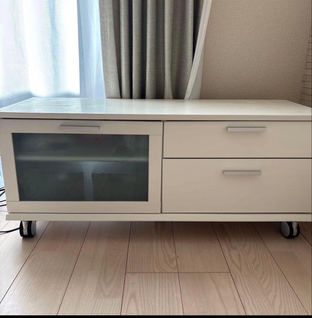 グラタンさま専用　ホワイトテレビ台 ガラス扉付き