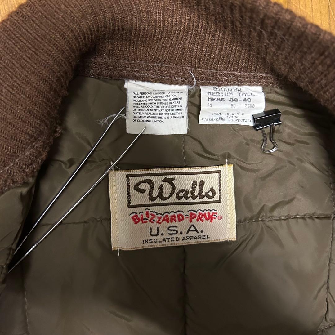 Walls ダウンベスト USA製 M ブラウン BLIZZARD-PRUF
