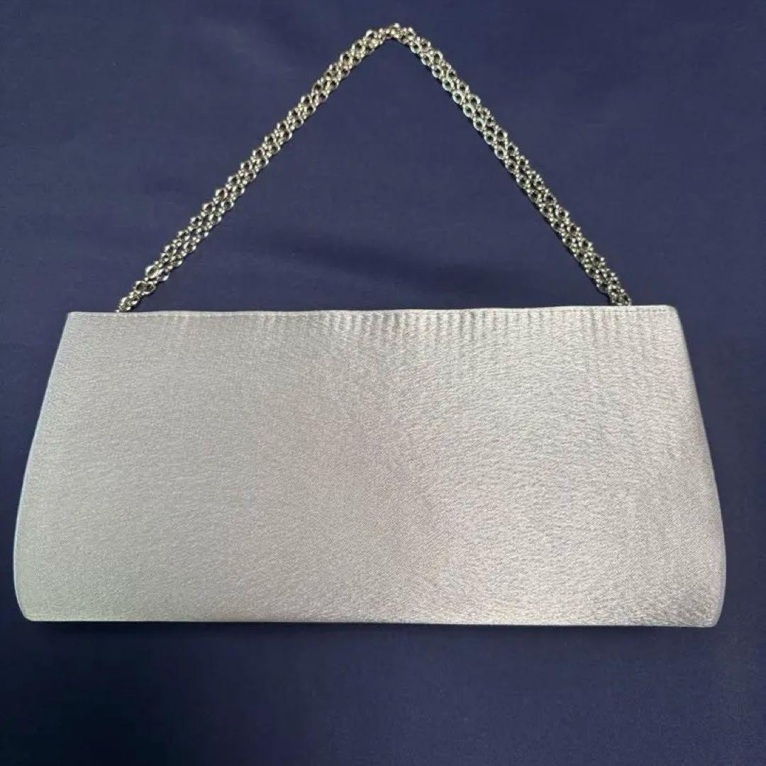 東京ソワール　パーティーバッグ シルバー系