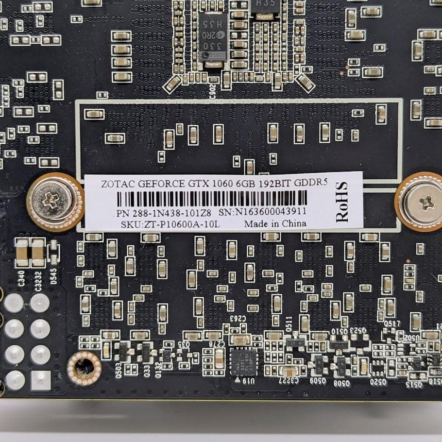 ZOTAC GEFORCE GTX 1060 6GB 動作確認済み