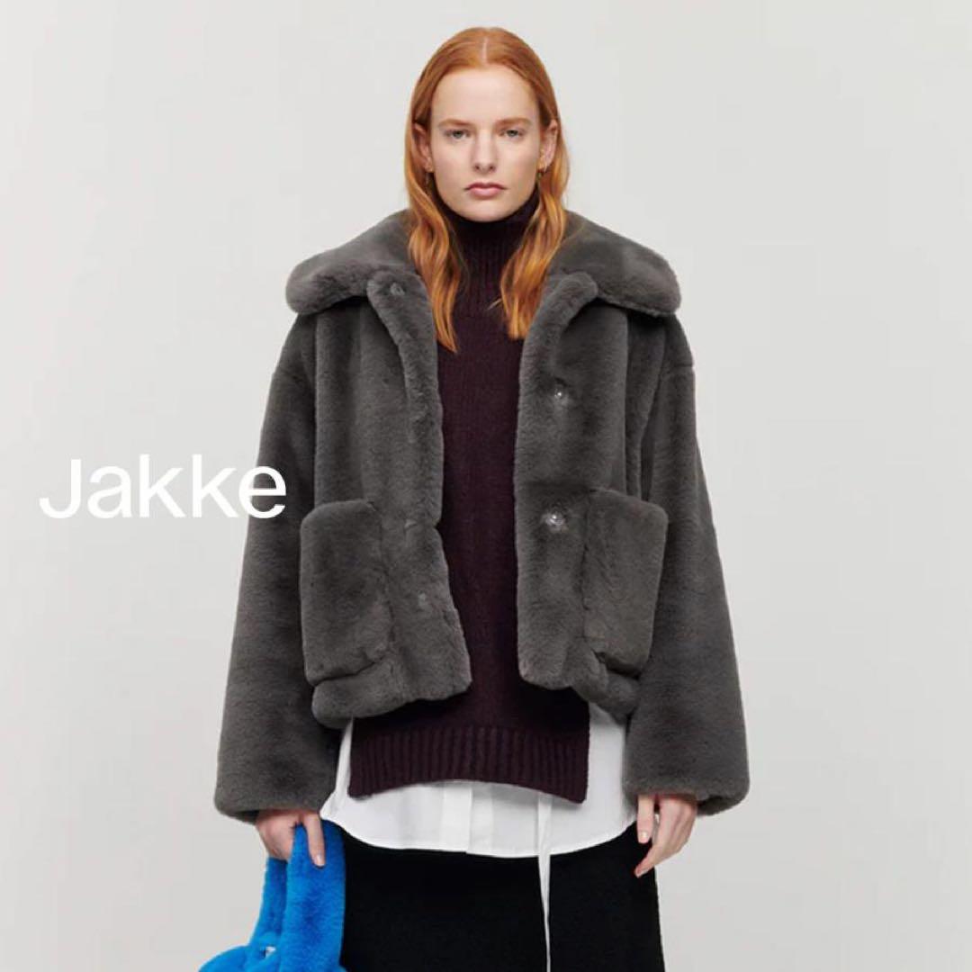 Jakke ジャッキー グレー ファーコート Mサイズ