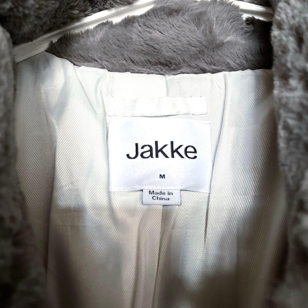 Jakke ジャッキー グレー ファーコート Mサイズ