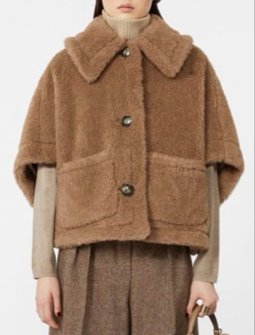 マックスマーラ テディベア カシミヤケープ ニューテルツォ 定価356,400円