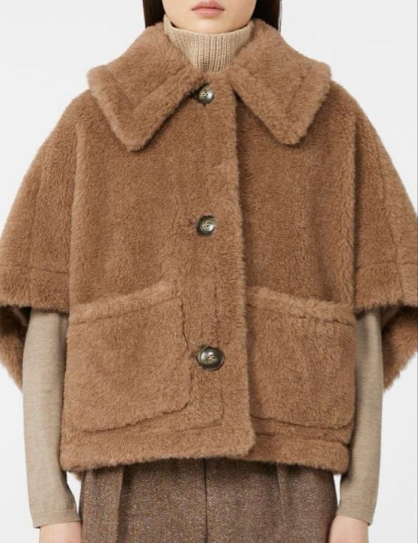 マックスマーラ テディベア カシミヤケープ ニューテルツォ 定価356,400円