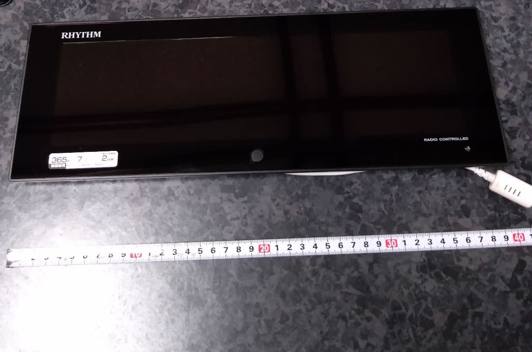 リズム　掛け時計　電波　時計　デジタル　温度　湿度　8rz184sr02