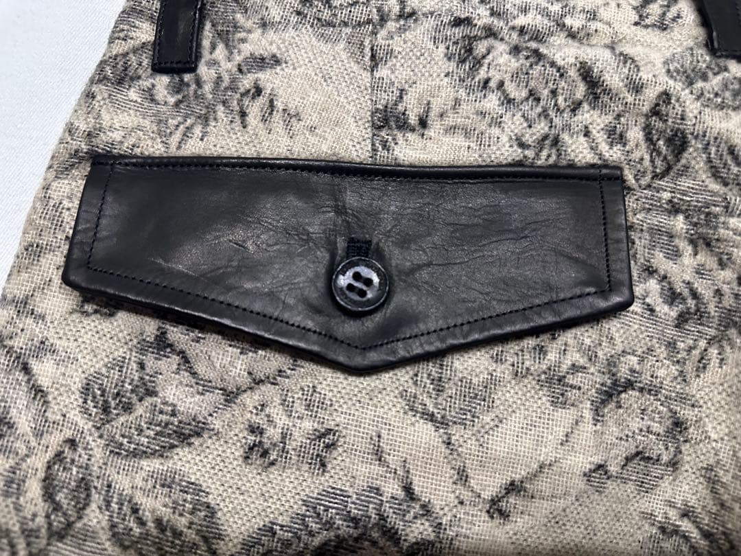 新品BACKLASHフラワー柄ジャガードパンツ/バックラッシュレザースラックス