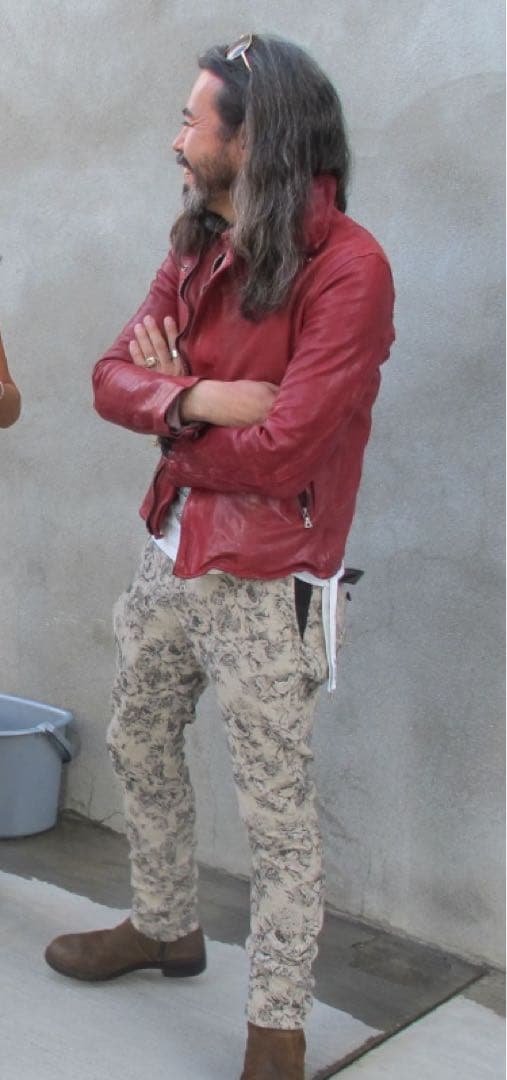 新品BACKLASHフラワー柄ジャガードパンツ/バックラッシュレザースラックス