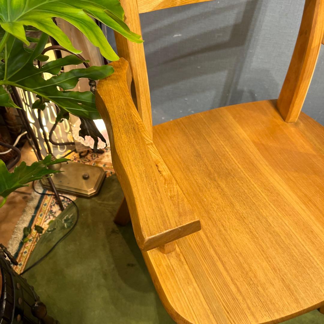 Sale L2 JPN タモ無垢 ３６０度回転　ラウンド チェア