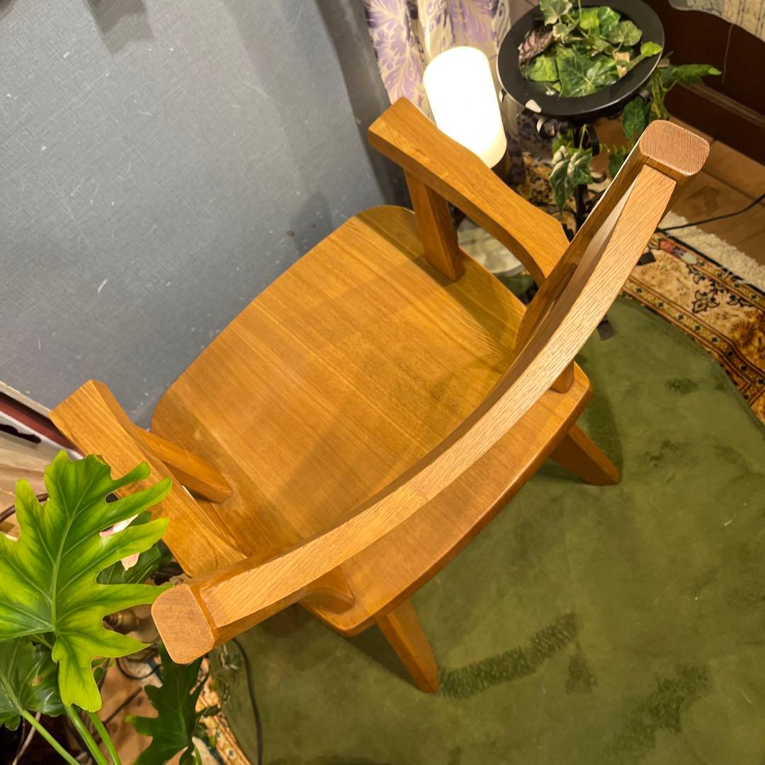 Sale L2 JPN タモ無垢 ３６０度回転　ラウンド チェア