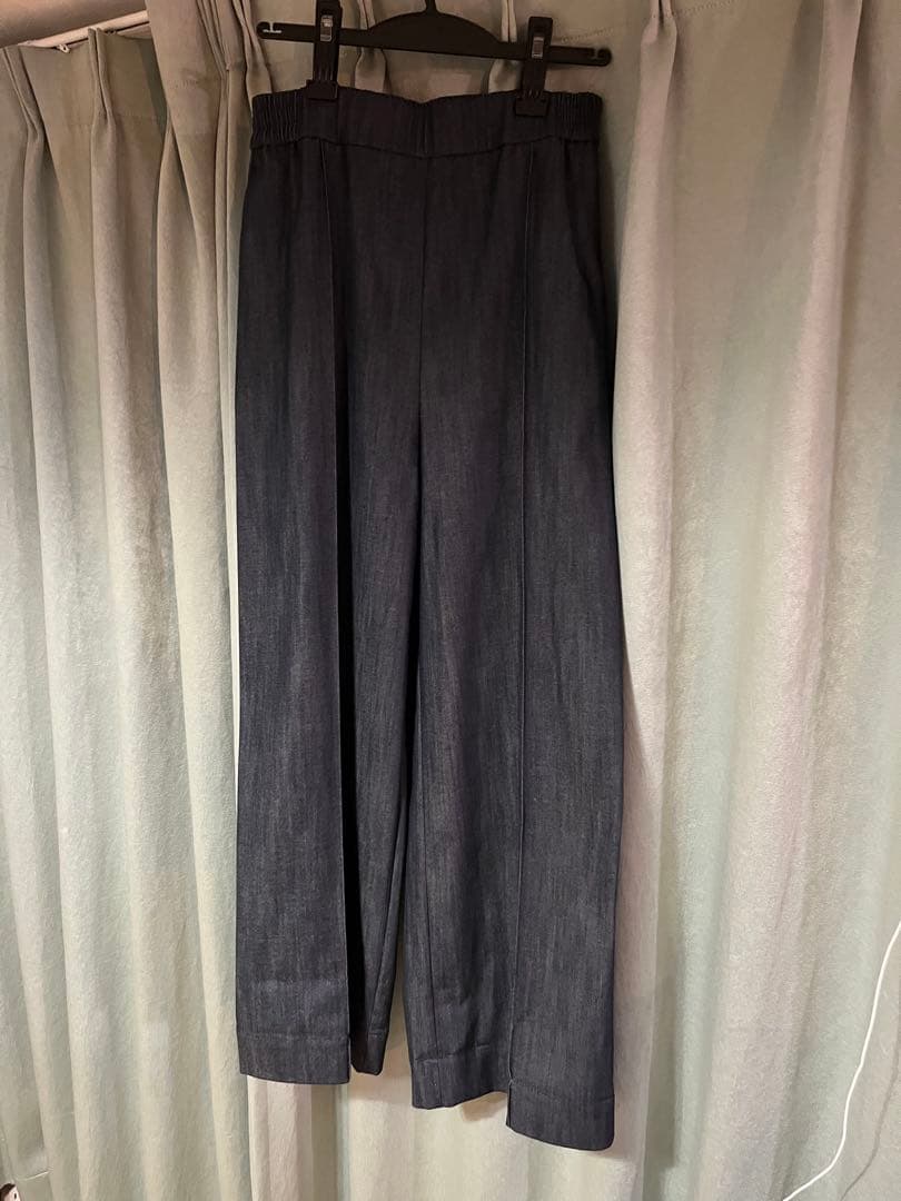 【新品未使用】 yori マリンデニム風ワイドパンツ サイズ38