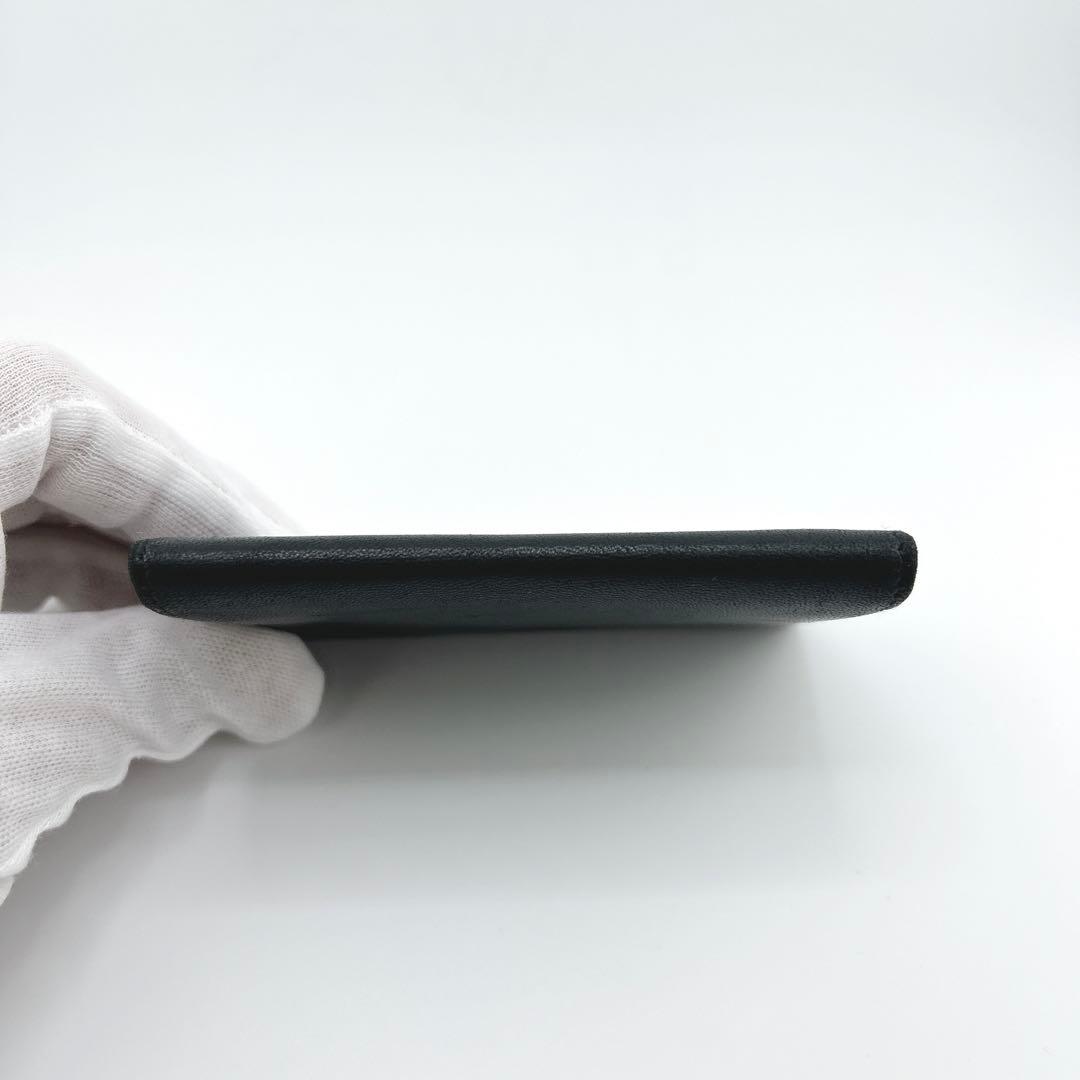 極美品✨　ロエベ　名刺入れ　カードケース　アナグラム　本革　レザー　ビジネス　黒