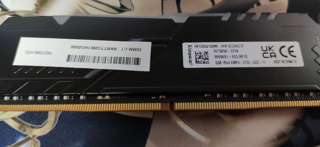 kingstonFURY8gb HYPERXFURY8gb 3733mt美品