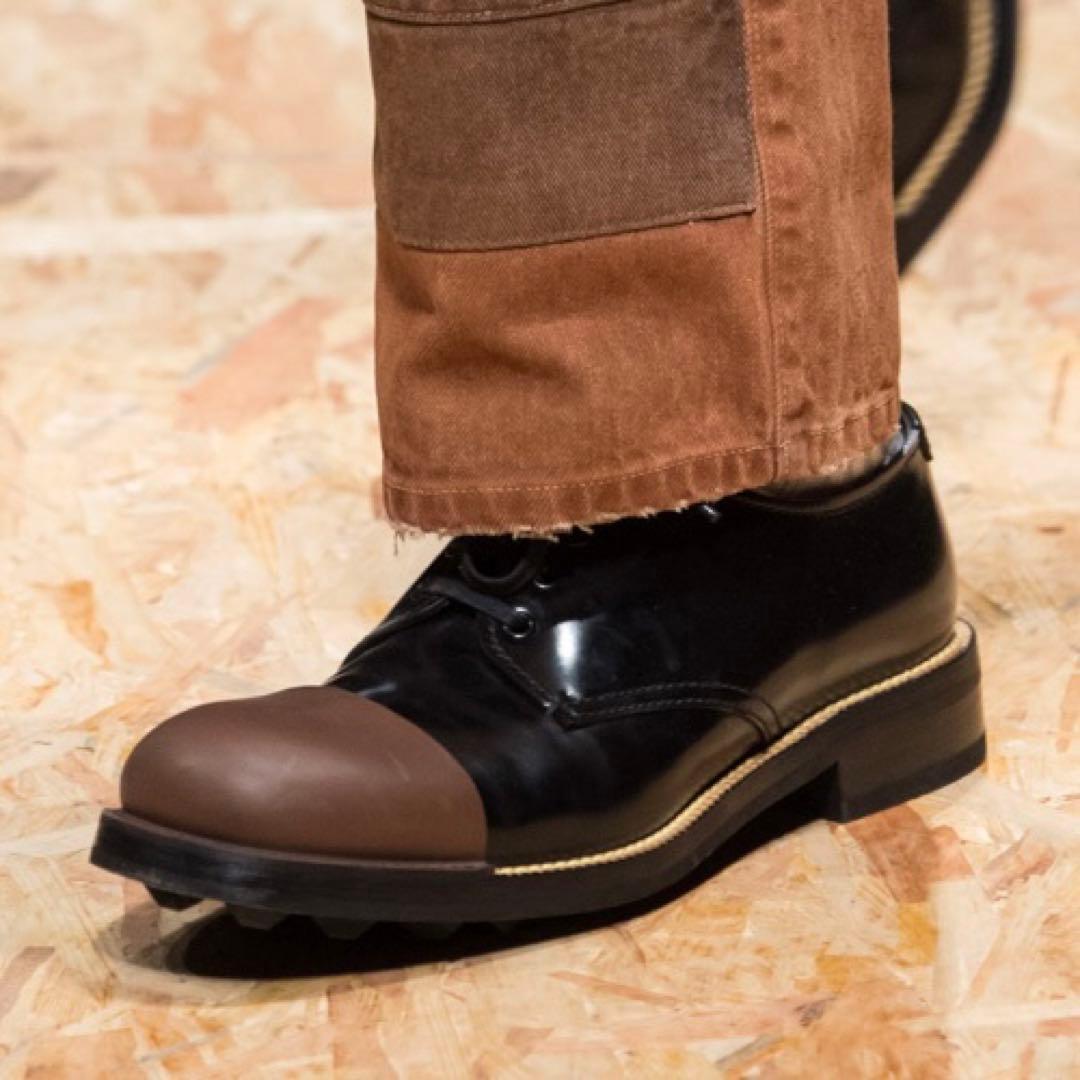 PRADA レースアップレザーシューズ UK6 2EG190 ブラック プラダ