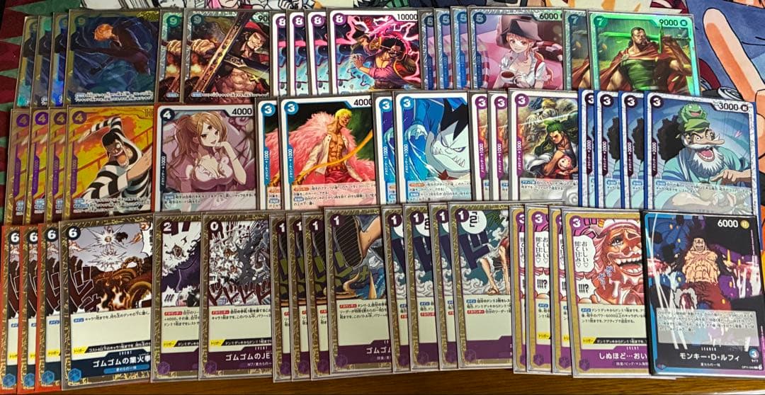 ワンピース　青紫ルフィ　構築済みデッキ